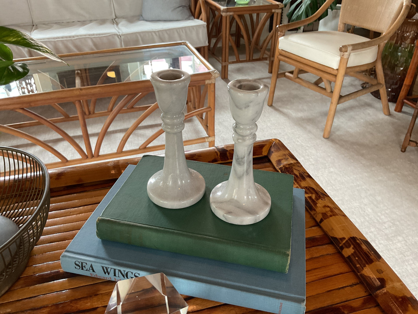 Alabaster Candlestick Holders