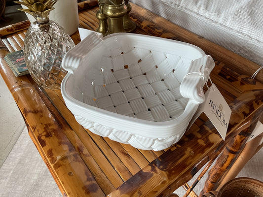 Ceramic Basket Weave Bowl
