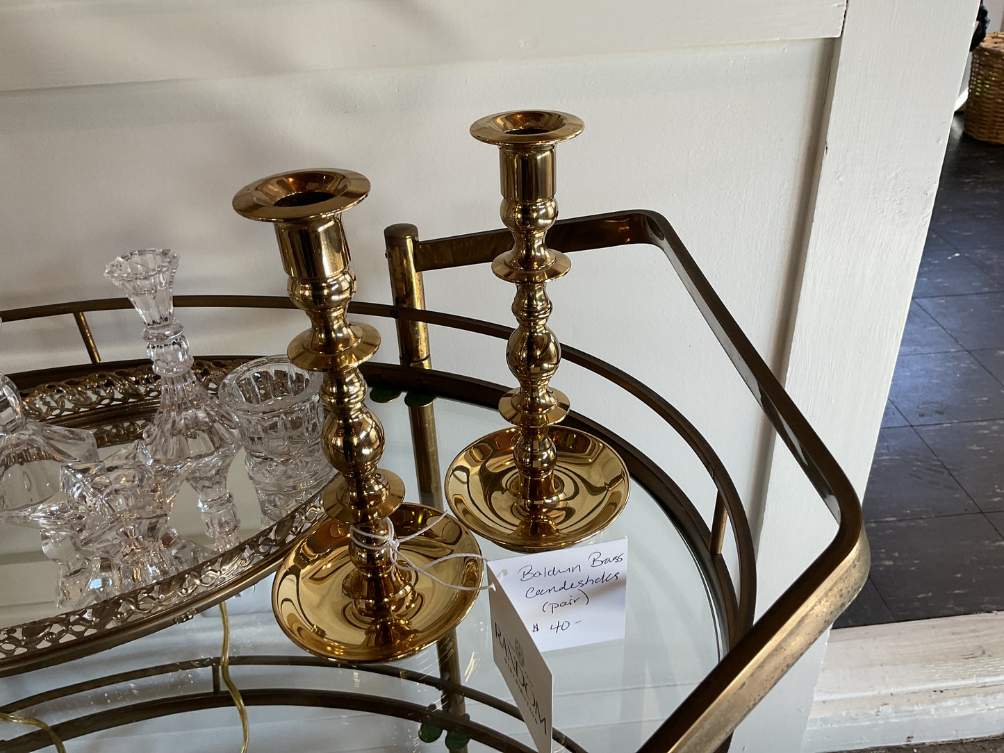 Baldwin Brass Taper Candleholders (pair)