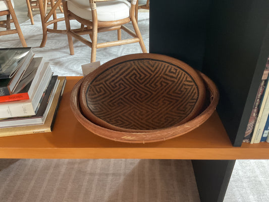 Pair of Woven Flat Baskets