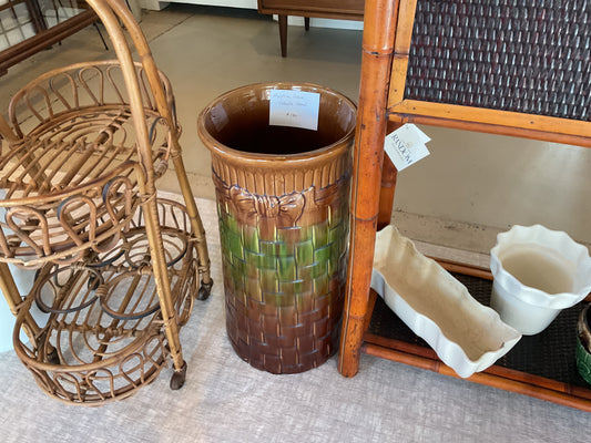 Majolica Weave Umbrella Stand