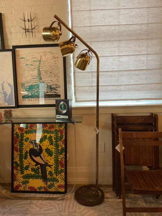 Koch and Lowy Brass 3 Light Floor Lamp