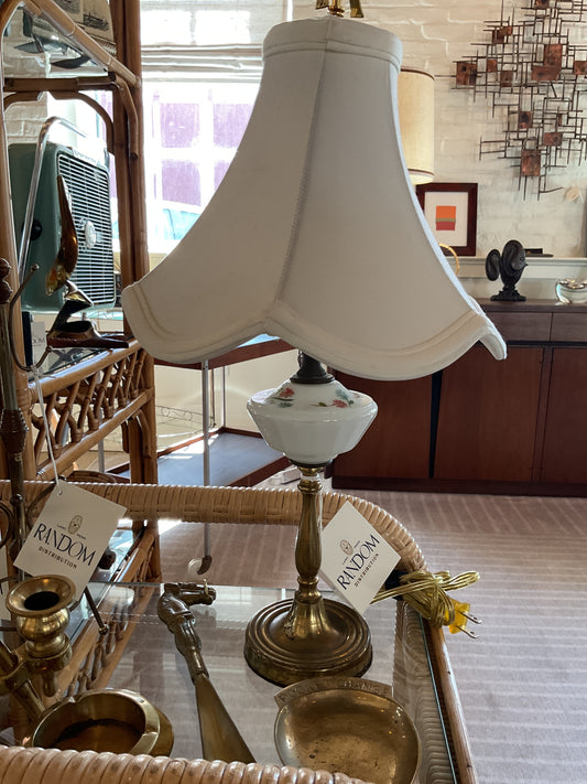 Pair of Milk Glass Accent Lamps