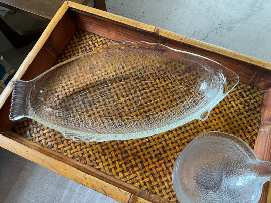 Large Glass Fish Form Baking/Serving Dish