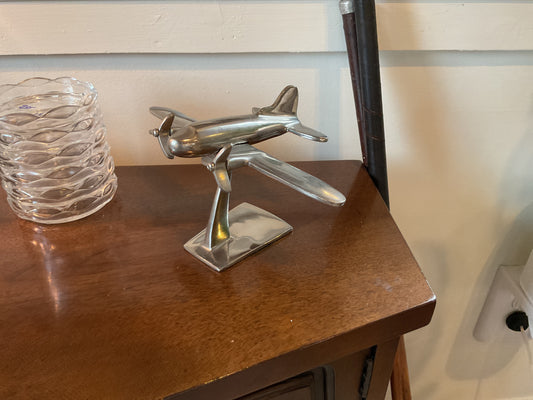 Metal Prop Plane Decor