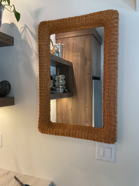 Wicker Mirror