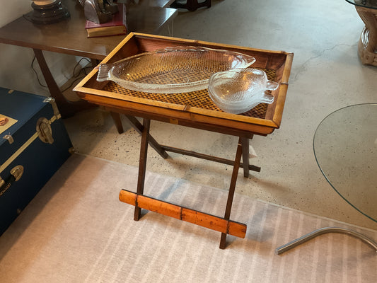 Bamboo/Rattan Folding Tray Table