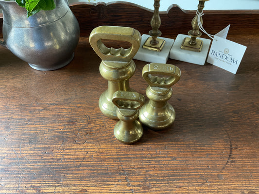 20th Century English Brass Apothecary Weight Set