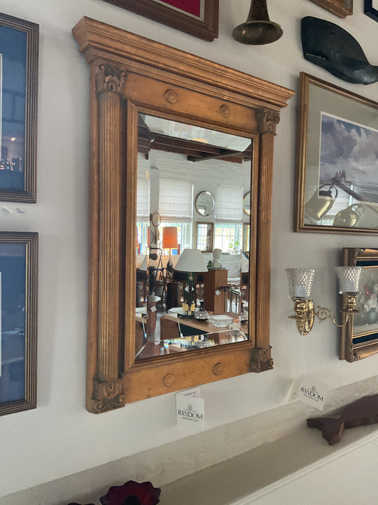 Neoclassical Gilt Mirror w/ Beveled Glass