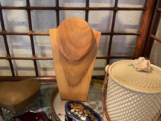 Vtg Wooden Necklace Display
