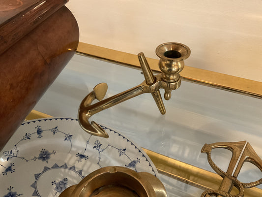 Brass Anchor Candle Holder