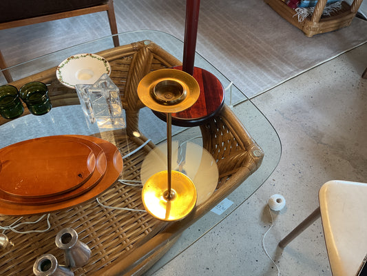 Danish Brass Pedestal Candle Holder