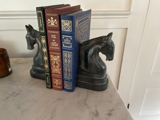 Carved Soap Stone Horse Bookends (pair)