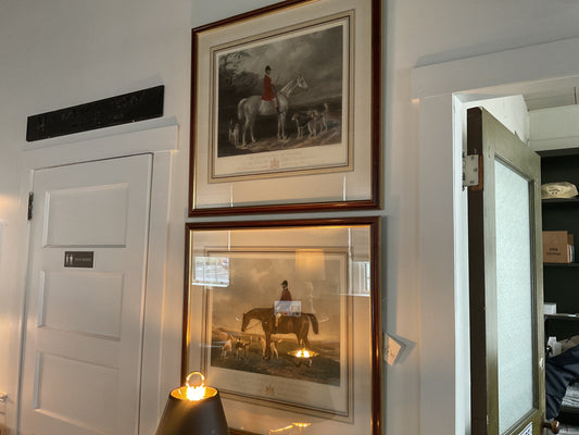 Barraud Fox Hunt Painted Engravings (Framed and Matted)