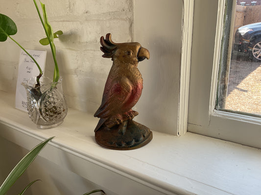 Cast Metal Parrot Door Stop or Bookend
