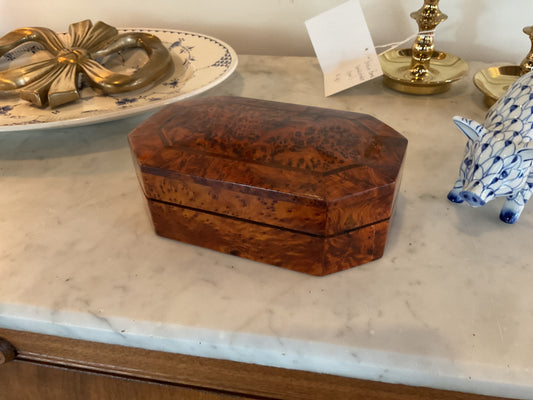 Burl Wood Trinket Box