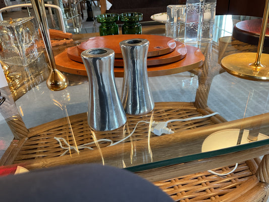 Stainless MCM Candle Holders